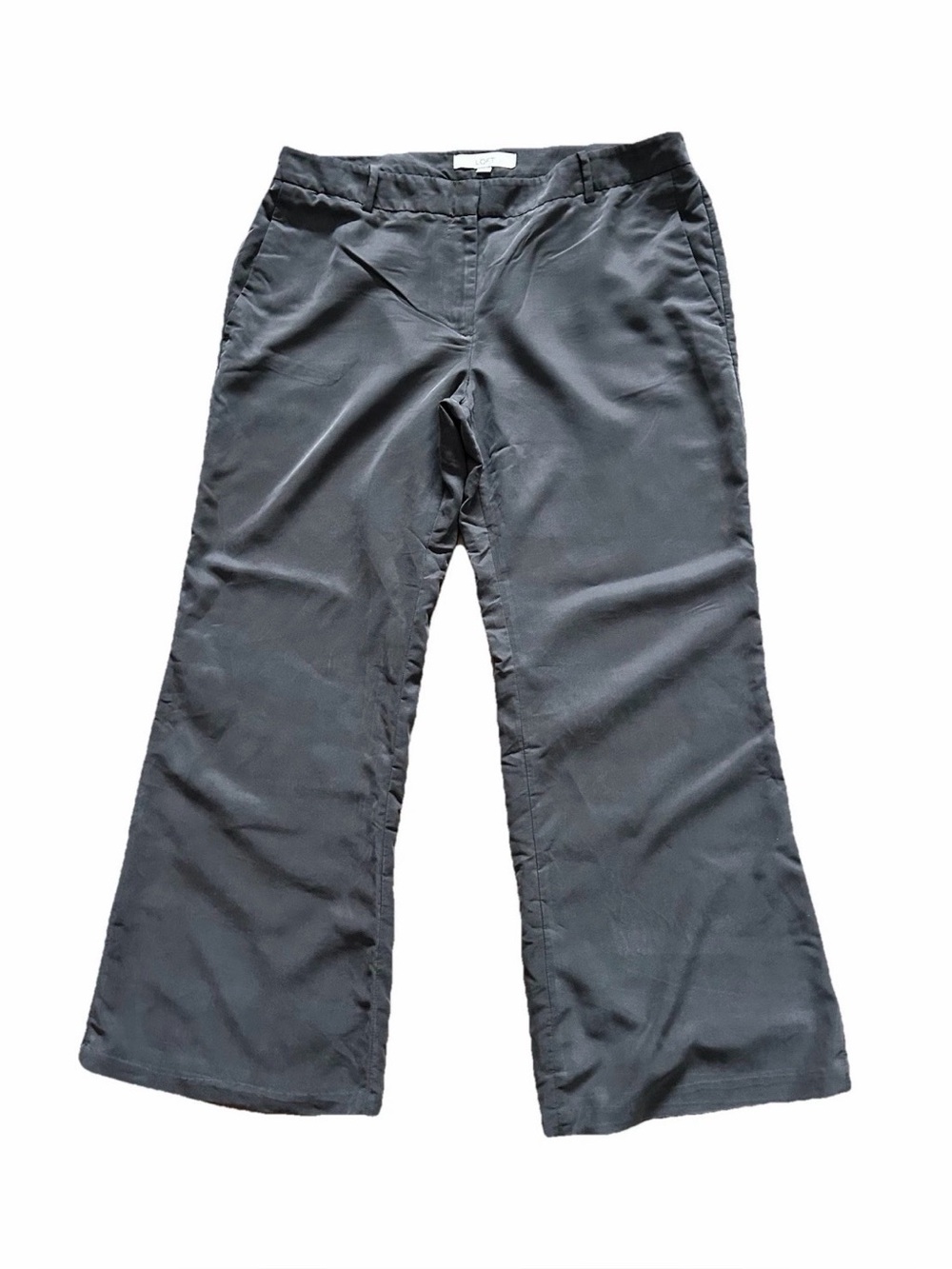 LOFT classic and elegant soft flare taupe Trousers pants